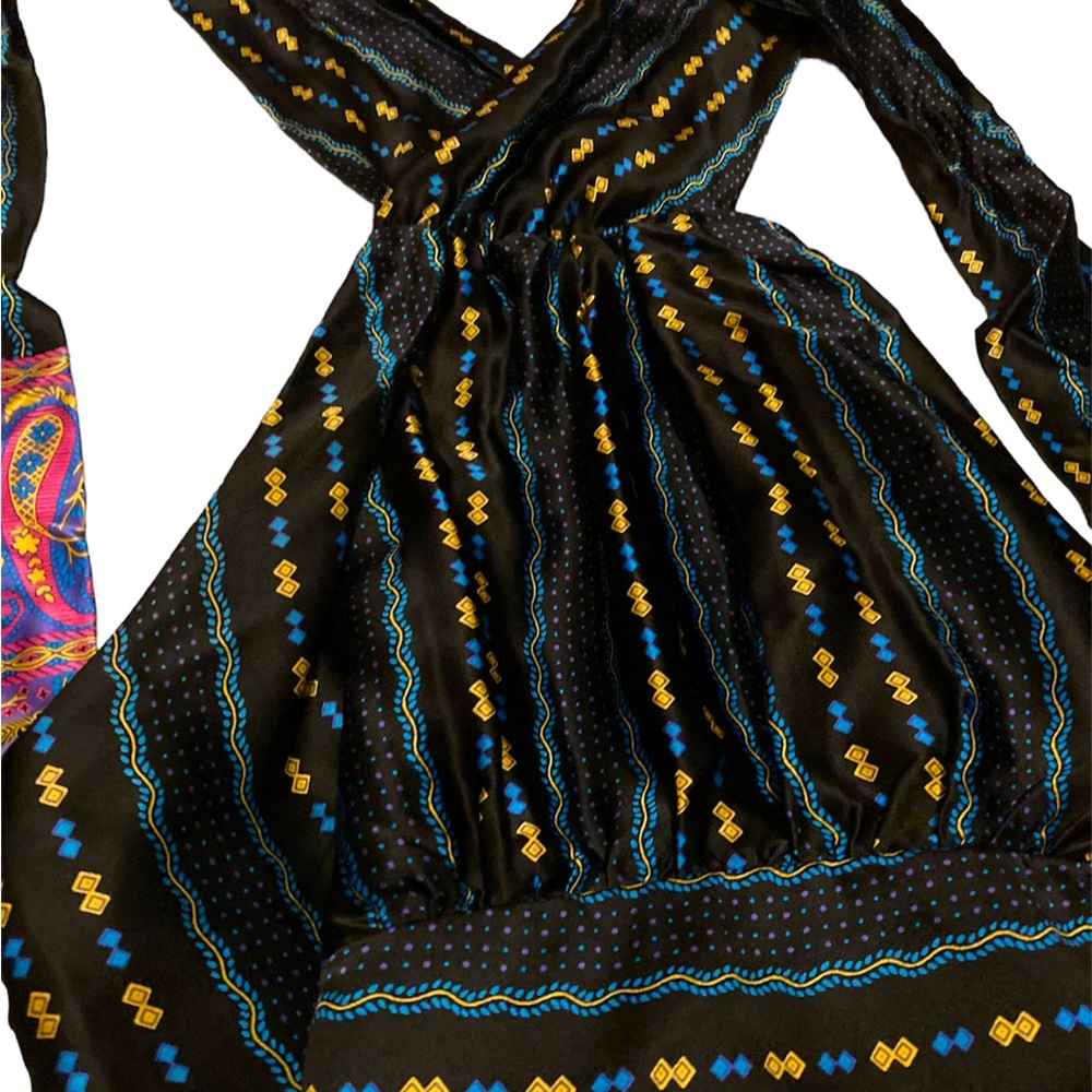 Vintage Silk Betsey Johnson Dress Rare Halter Size 8 - Picture 5 of 9